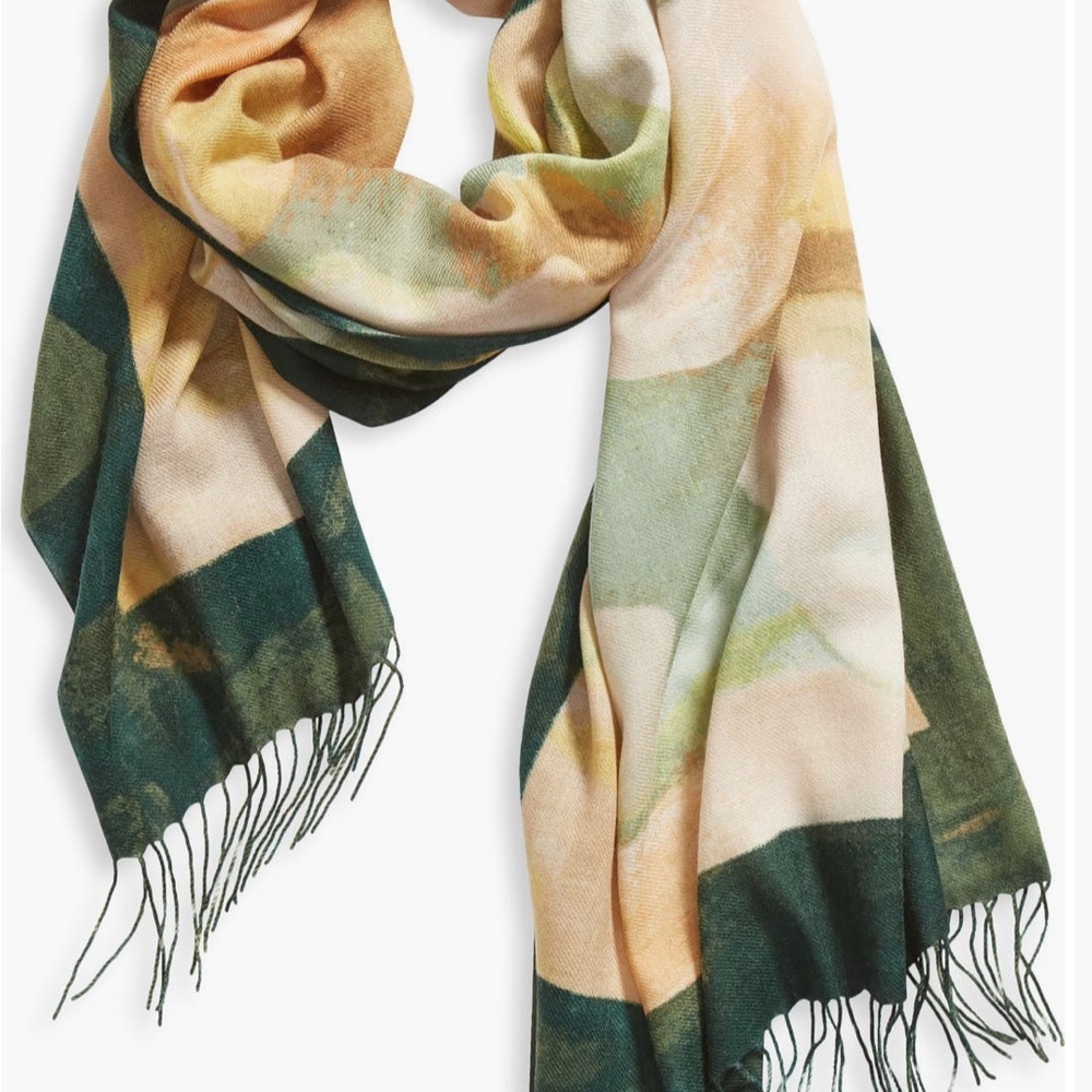 Nordstrom Tissue Print Wool & Cashmere Wrap Scarf